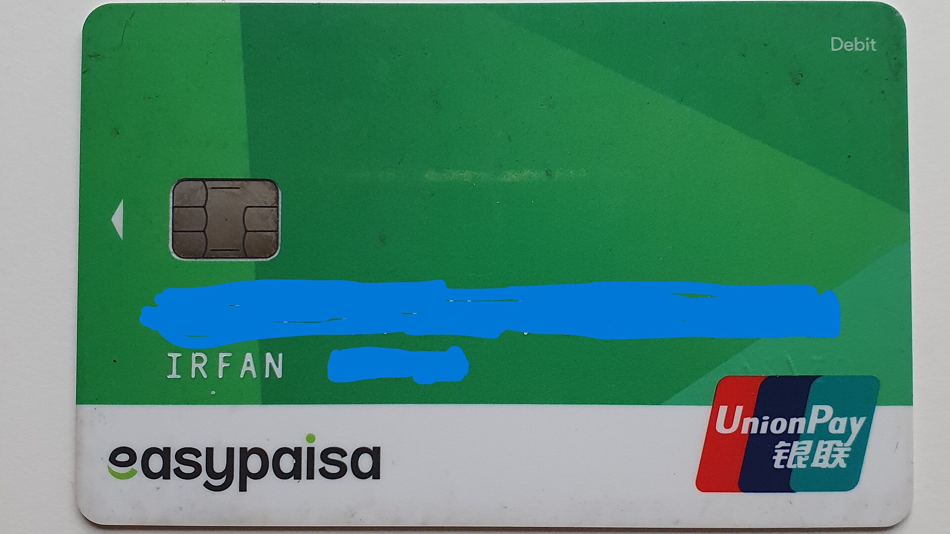 An Easypaisa debit card powered by UnionPay